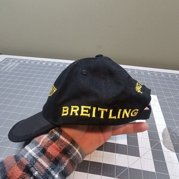 Breitling Cap Hat Strap Back 1884 Logo Embroidered Swiss Anchor Wings Chrono - Picture 3 of 8